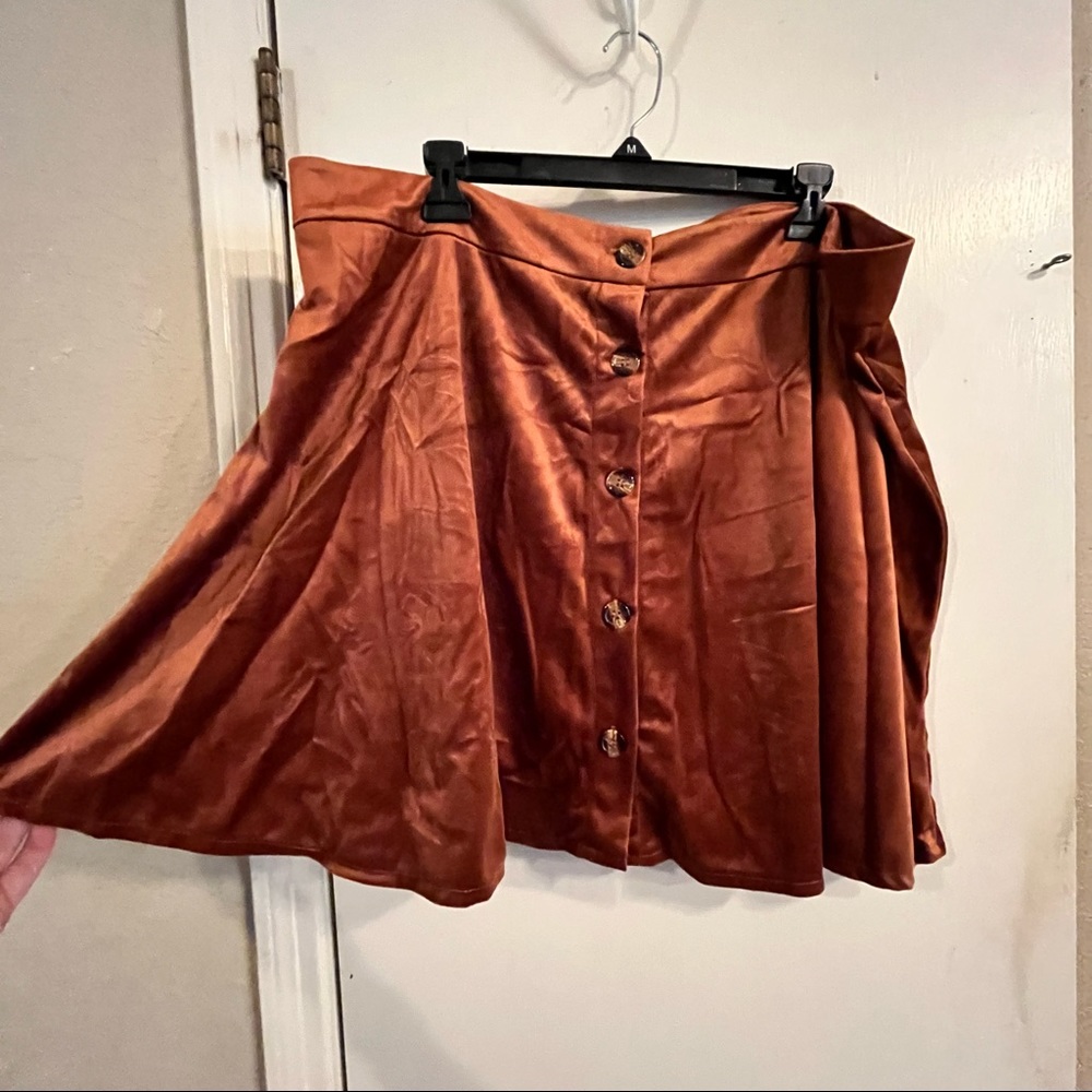 SHEIN velvet skater skirt